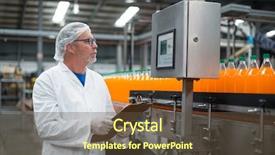  Presentation with record - Audience pleasing slides consisting of factory engineer maintaining record backdrop and a tawny brown colored foreground