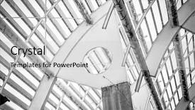  Presentation with steel factory - Presentation theme with factory forged steel structure metal background and a light gray colored foreground