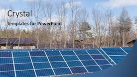  Presentation with solar power - Colorful PPT theme enhanced with factory free - solar energy power station backdrop and a  colored foreground