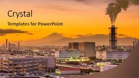  Presentation with japan - PPT layouts enhanced with factory location - kawasaki japan factories and mt background and a yellow colored foreground