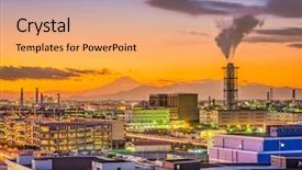  Presentation with japan beautiful landscape mountain fuji - Slides having factory location - kawasaki japan factories and mt background and a coral colored foreground