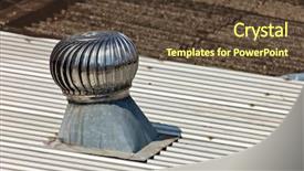  Presentation with pipe - PPT layouts consisting of factory location - pipe of ventilation are located background and a tawny brown colored foreground