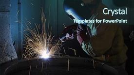  Presentation with factory - Amazing presentation having factory men - welder backdrop and a tawny brown colored foreground