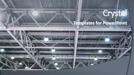  Presentation with factory - Beautiful slides featuring factory metal ceiling backdrop and a gray colored foreground