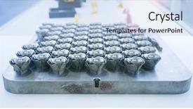  Presentation with shape - PPT layouts enhanced with factory model - object of rose shape printed background and a light blue colored foreground