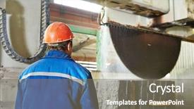  Presentation with granite - Presentation theme with factory on granite or marble background and a gray colored foreground