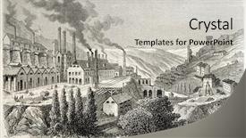  Presentation with antique france - Amazing theme having factory smoke - antique illustration of aubin forging backdrop and a light gray colored foreground