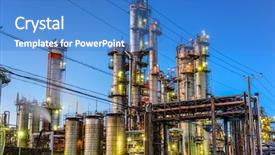  Presentation with japan - Audience pleasing slide deck consisting of factory sunset - factories in kawasaki japan backdrop and a teal colored foreground