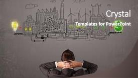  Presentation with factory - PPT layouts featuring factory that makes money background and a gray colored foreground