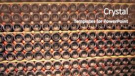  Presentation with bottling wine - Cool new PPT theme with factory tour - background from bottles with old backdrop and a  colored foreground