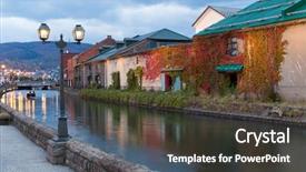  Presentation with hokkaido - Audience pleasing PPT layouts consisting of factory tour - otaru canal in hokkaido backdrop and a dark gray colored foreground