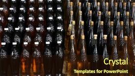  Presentation with tour - PPT theme with factory tour - red wine in bottles arranged background and a  colored foreground