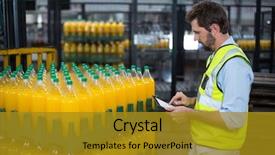  Presentation with record - Colorful theme enhanced with factory worker maintaining record backdrop and a gold colored foreground