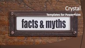  Presentation with cabinet - Amazing slides having facts and myths - file cabinet backdrop and a tawny brown colored foreground