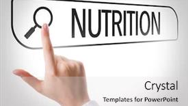  Presentation with nutrition facts - PPT theme enhanced with facts life - nutrition written in search bar background and a light gray colored foreground