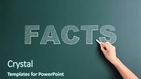  Presentation with blackboard - Beautiful theme featuring facts written on blackboard backdrop and a ocean colored foreground