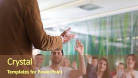  Presentation with compensation management hand marker - Colorful PPT theme enhanced with faculty - close up of teacher hand backdrop and a  colored foreground