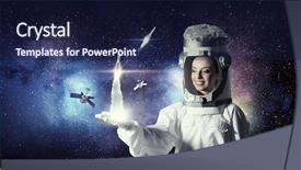  Presentation with space - Theme featuring faculty humanities - dreaming to explore space mixed background and a  colored foreground