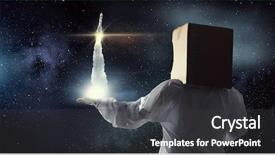  Presentation with space exploation - Theme having faculty humanities - dreaming to explore space mixed background and a  colored foreground