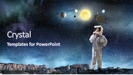  Presentation with space - Cool new theme with faculty humanities - dreaming to explore space mixed backdrop and a navy blue colored foreground