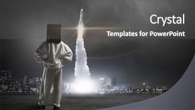  Presentation with space - Audience pleasing theme consisting of faculty humanities - dreaming to explore space mixed backdrop and a dark gray colored foreground