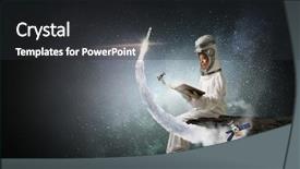  Presentation with space - Theme consisting of faculty humanities - dreaming to explore space mixed background and a  colored foreground