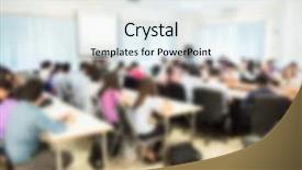  Presentation with abstract business - Slide set enhanced with faculty meeting - abstract blur business conference background and a  colored foreground