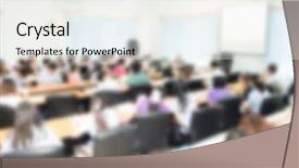  Presentation with business abstract - Slides with faculty meeting - abstract blur business conference background and a  colored foreground