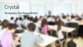  Presentation with abstract business - Presentation theme with faculty meeting - abstract blur business conference background and a  colored foreground