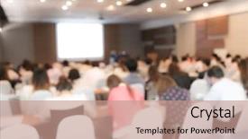  Presentation with business abstract - Theme having faculty meeting - abstract blur business conference background and a  colored foreground