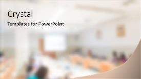  Presentation with business abstract - Presentation featuring faculty meeting - abstract blur business conference background and a  colored foreground