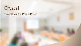  Presentation with abstract business - Amazing slide set having faculty meeting - abstract blur business conference backdrop and a  colored foreground