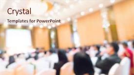  Presentation with business abstract - PPT theme having faculty meeting - abstract blur business conference background and a  colored foreground