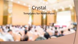  Presentation with abstract business - Slide set with faculty meeting - abstract blur business conference background and a  colored foreground