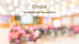  Presentation with business abstract - Presentation theme with faculty meeting - abstract blur business conference background and a cream colored foreground