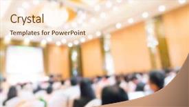  Presentation with abstract business - Cool new PPT layouts with faculty meeting - abstract blur business conference backdrop and a lemonade colored foreground