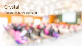  Presentation with abstract business - PPT theme enhanced with faculty meeting - abstract blur business conference background and a  colored foreground