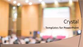  Presentation with business abstract - Theme featuring faculty meeting - abstract blur business conference background and a  colored foreground