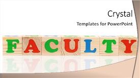  Presentation with colorful - Presentation theme having faculty word formed by colorful background and a white colored foreground
