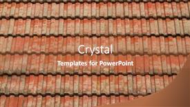  Presentation with faded - Theme featuring faded corregated red tile roof in the sun background and a red colored foreground