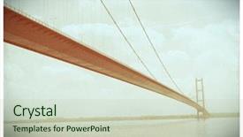  Presentation with faded - Slides featuring faded old film effect applied to image suspension bridge over the river humber background and a soft green colored foreground