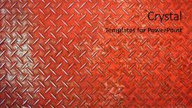  Presentation with diamond plate - PPT layouts with fading grid - red diamond metal plate background and a red colored foreground