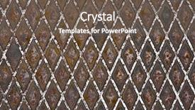  Presentation with diamond plate - Presentation enhanced with fading grid - rusty diamond plate texture background and a tawny brown colored foreground