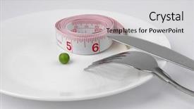  Presentation with diet - Presentation theme enhanced with fads - tape measuring and pea background and a light gray colored foreground