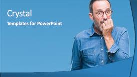  Presentation with stress and anxiety - Colorful PPT theme enhanced with faiblesses - middle age hoary senior man backdrop and a teal colored foreground