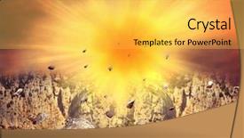  Presentation with explosion - Presentation enhanced with fail stone - abstract image of big explosion background and a yellow colored foreground