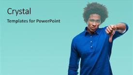  Presentation with afro - PPT layouts featuring fail success - afro american man over isolated background and a light blue colored foreground