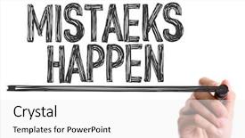  Presentation with marker - PPT theme enhanced with fail success - hand with marker writing background and a white colored foreground