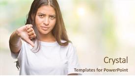  Presentation with arab - Theme enhanced with fail success - young beautiful arab woman background and a  colored foreground