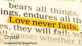  Presentation with holy bible - Slides consisting of fails corinthians 13 holy bible background and a lemonade colored foreground